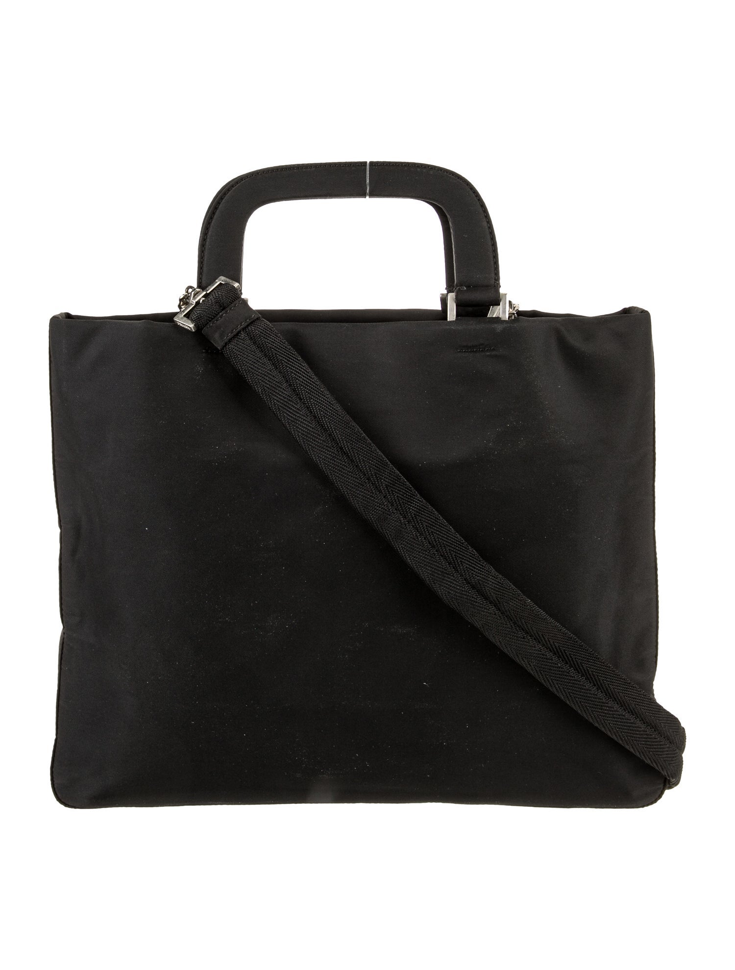 Prada Saffiano Leather Vintage Tessuto Handle Bag Vintage